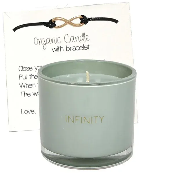 Geurkaars met Wens-armbandje - Infinity