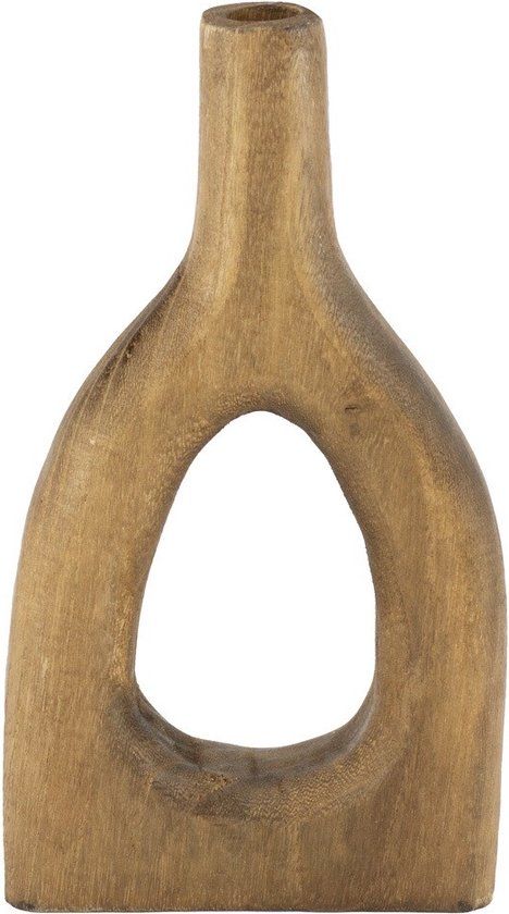 Houten donut vaas - Walnut