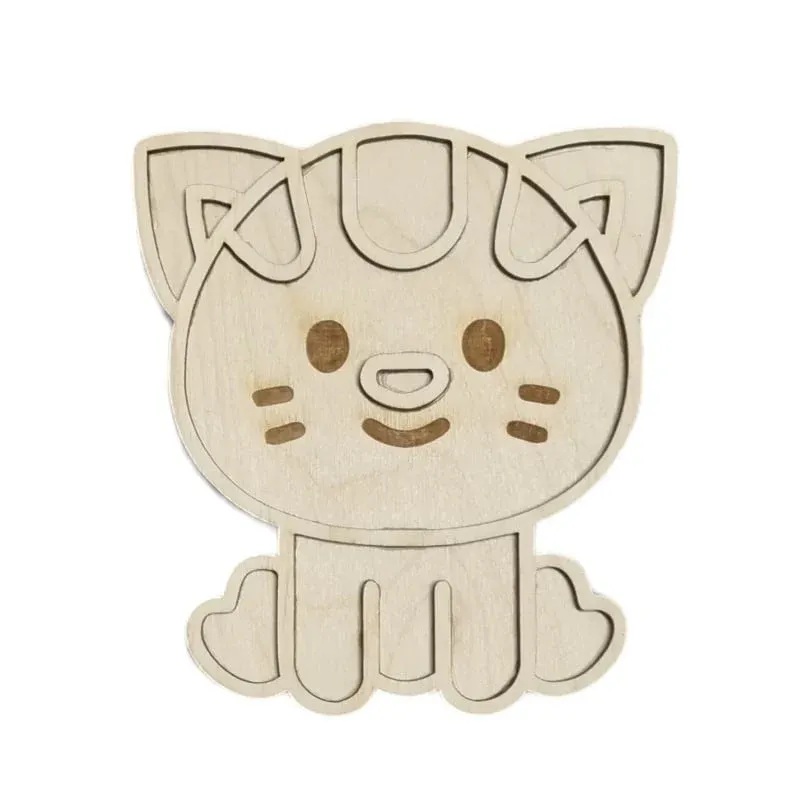 Houten Vulvorm - Poes