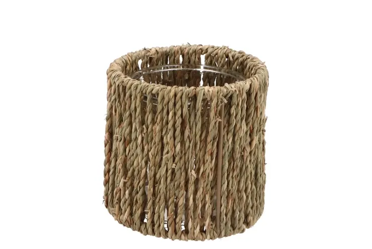 Inca natural holder glass - 12x12cm