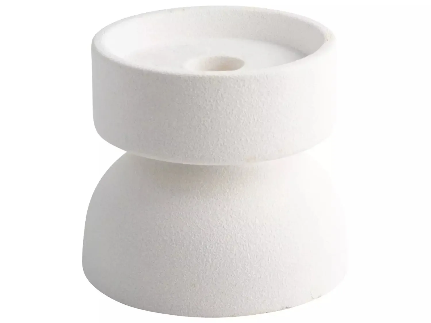 Kandelaar keramiek offwhite ø10x10 cm