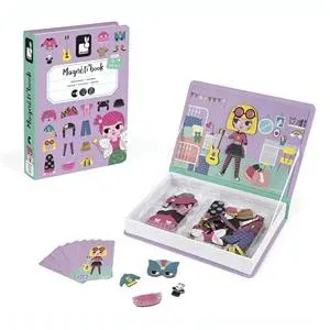 Janod - Magneetboek - Verkleden Meisjes