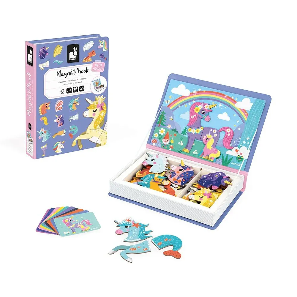 Janod - Magneetboek - Unicorn