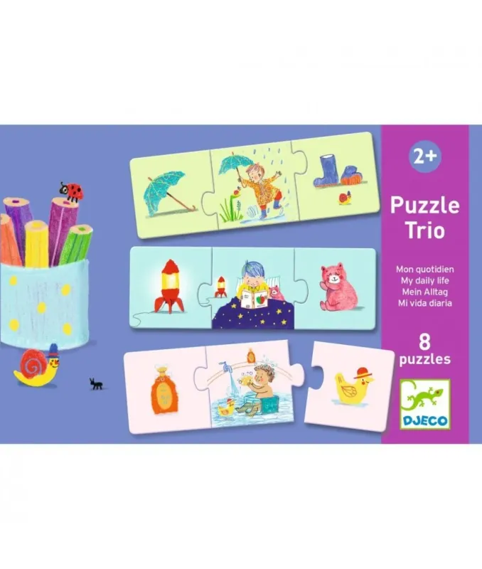 Djeco - Puzzel Trio - Mon quotidien