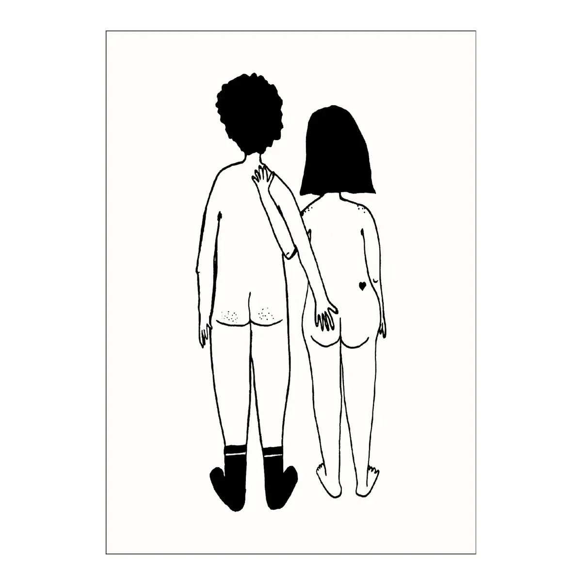 Helen B - Poster - Naked Couple Back - A3
