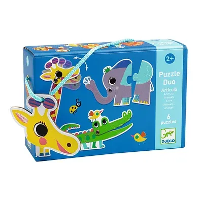 Djeco - Puzzel Duo - Wilde Dieren