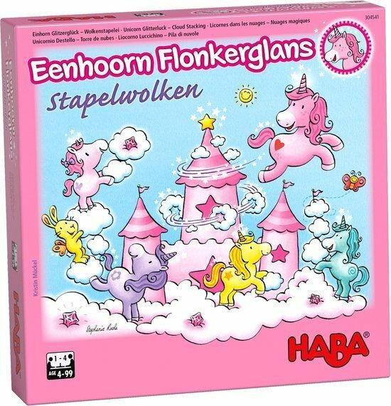 Haba - Eenhoorn Flonkerglans - Wolkenstapelei reisspel