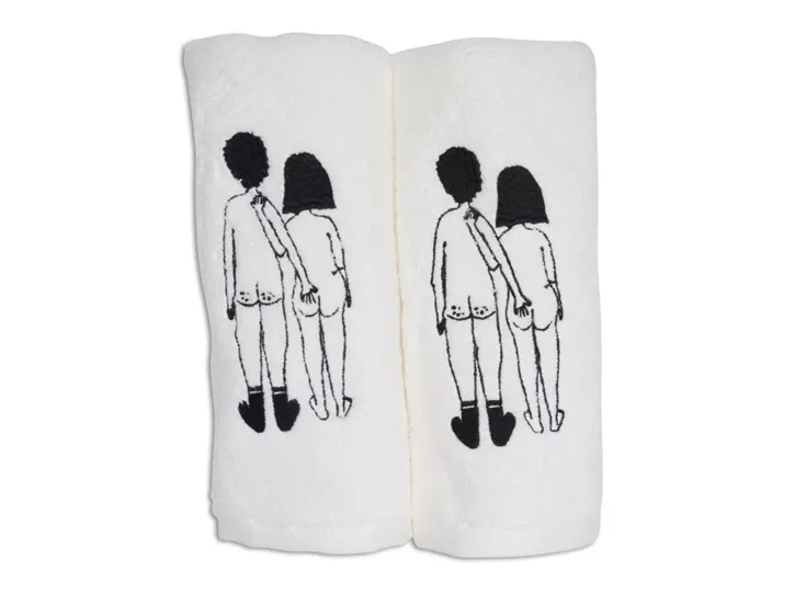 Helen B - Gastendoek - Naked Couple Back - Set van 2