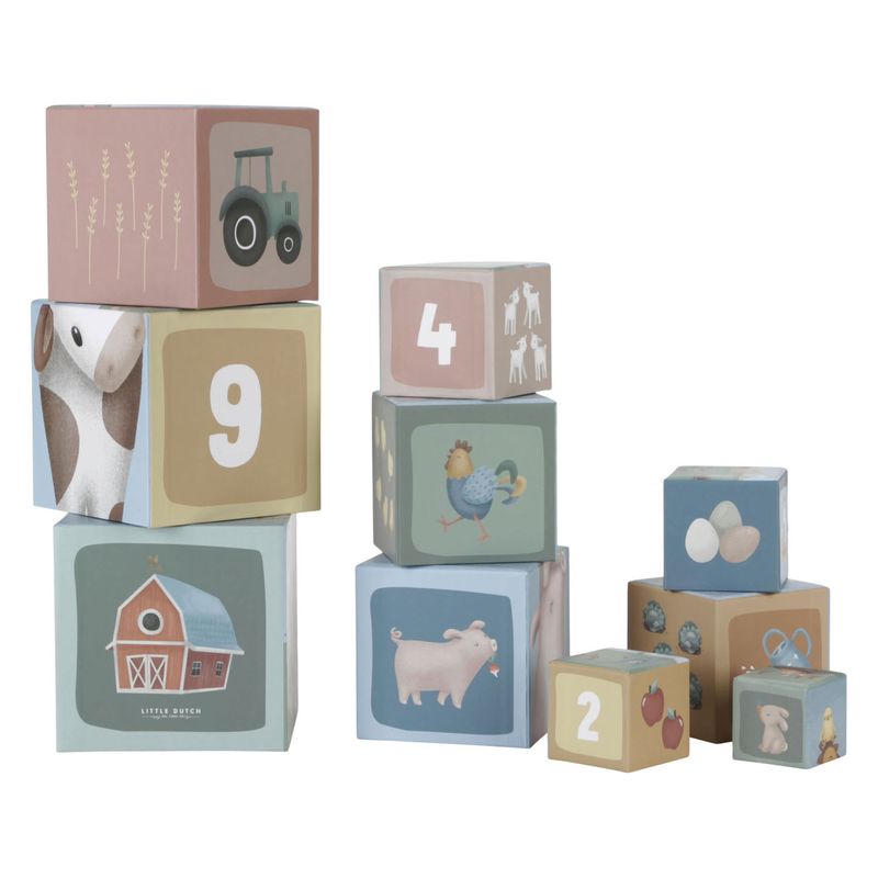 Little Dutch - Little Farm Stapelblokken FSC