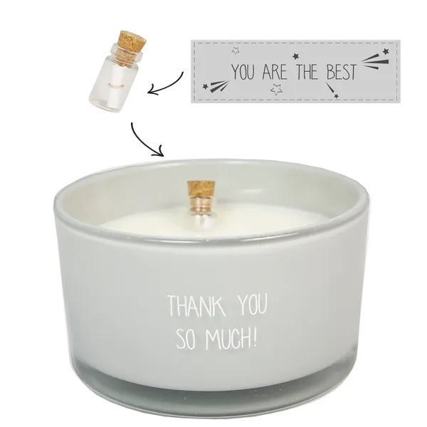 Sojakaars met flessenpost - Thank you so much