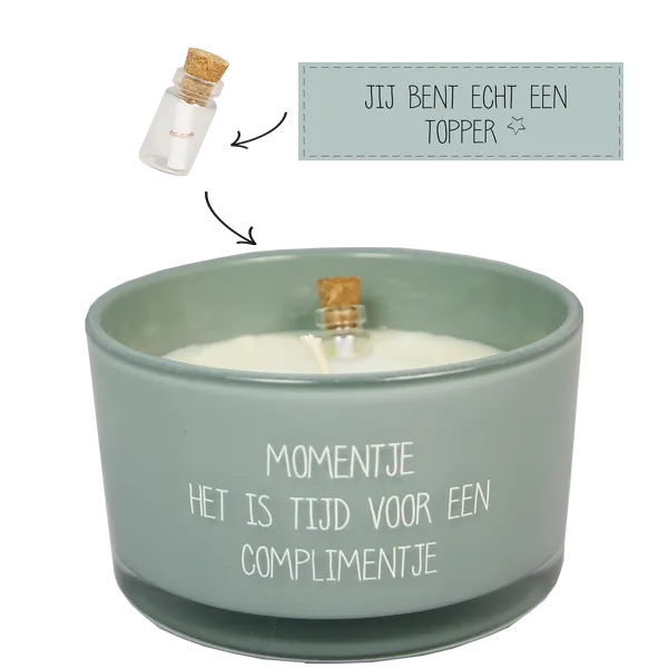 Sojakaars met flessenpost - Momentje, het is tijd voor een complimentje