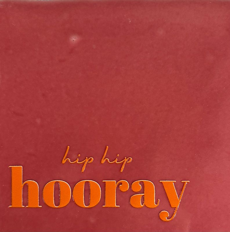 Tegel 10x10CM - Hip Hip Hooray