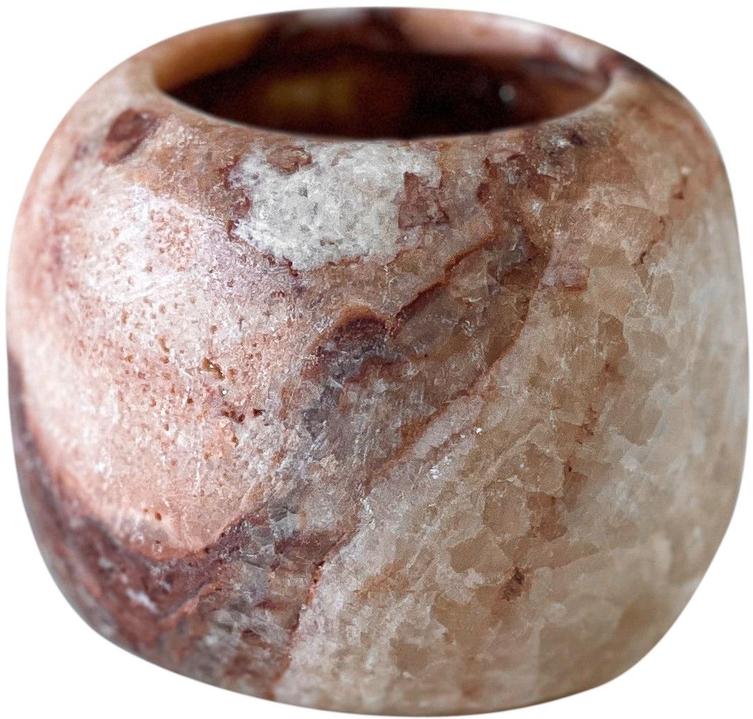 Theelichthouder - Wax Alabaster - Brown - Large