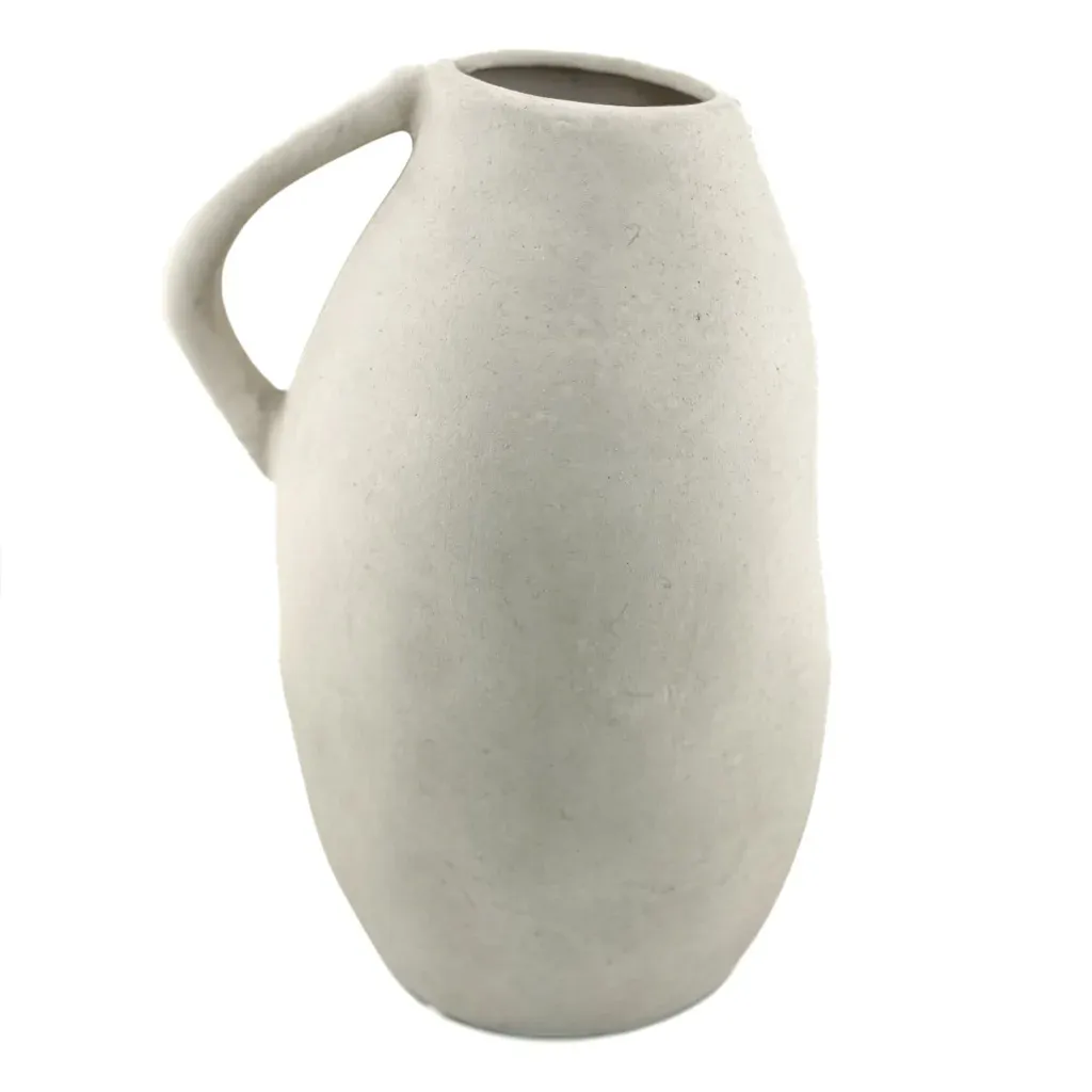 Aardewerk vaas natural beige