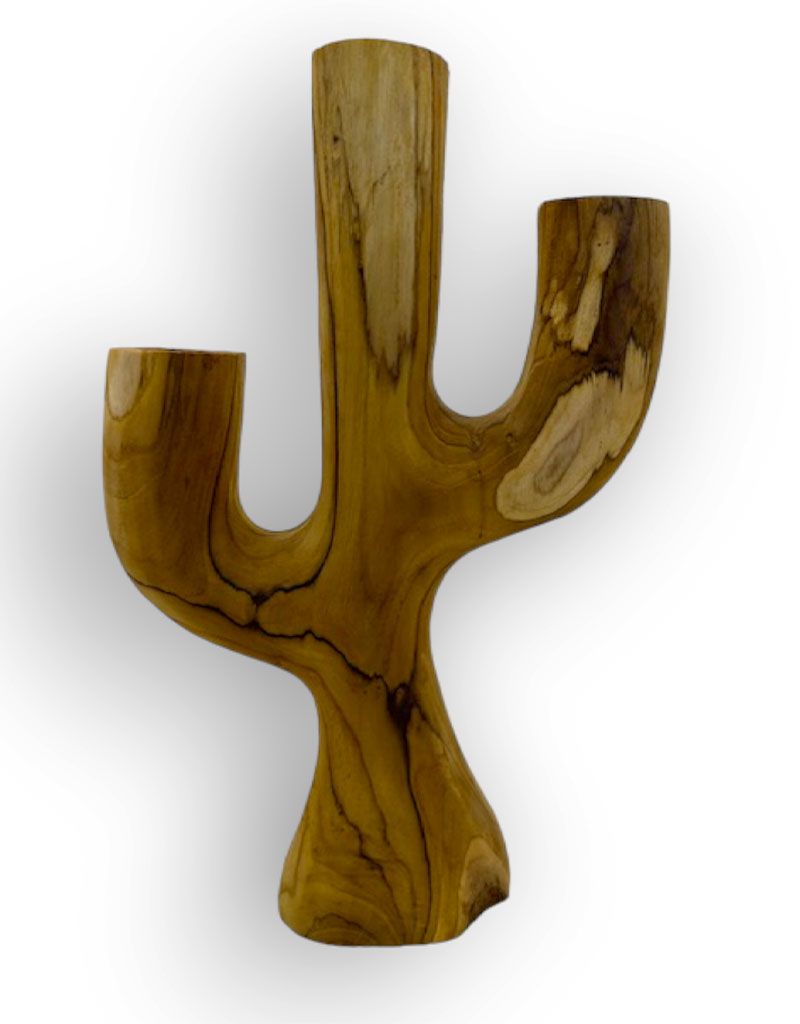 Kandelaar - Hout Teak