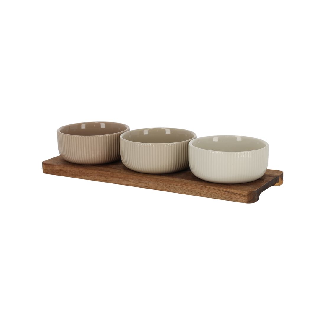 Serveerplank Met Schaaltjes Beige