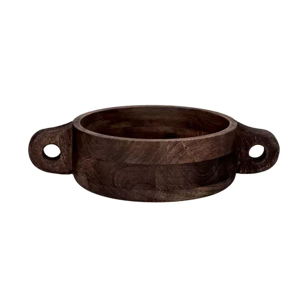 Chanelle - Kom - mango hout - L 36,5 x W 24 x H 9 cm - walnoot