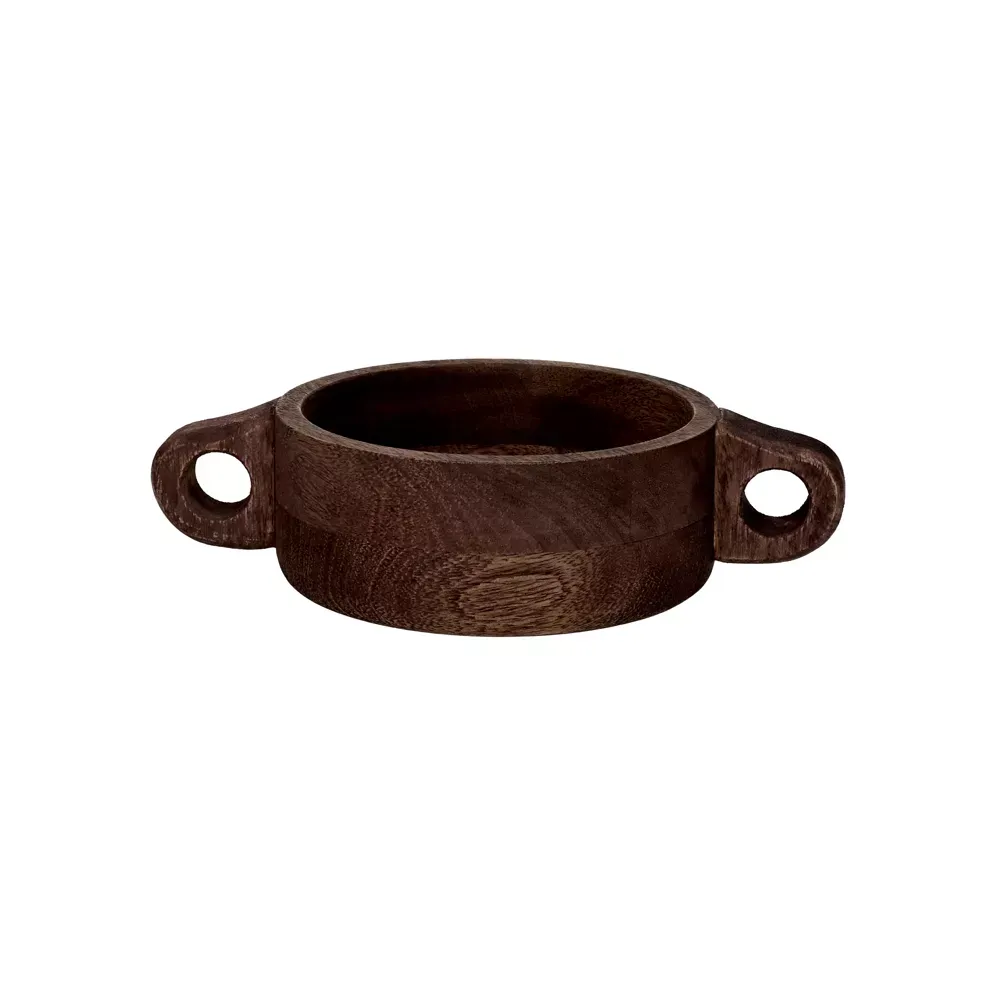 Chanelle - Kom - mango hout - L 27 x W 17 x H 7 cm - walnoot