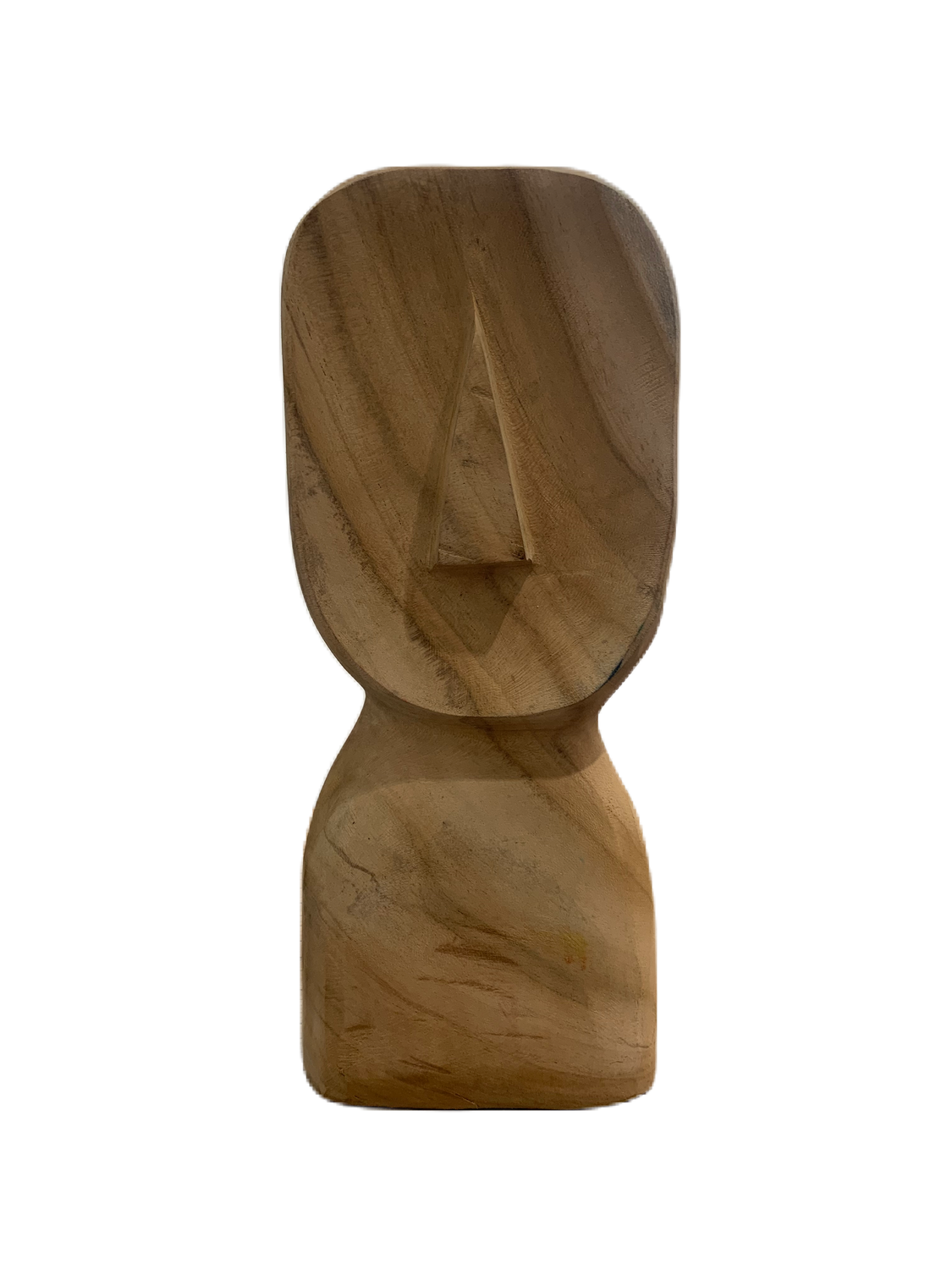 Beeldje - Hout Sculpture Face - 30cm