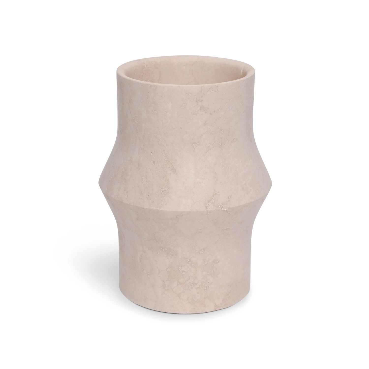 Travertine design vaas Ø12x20cm