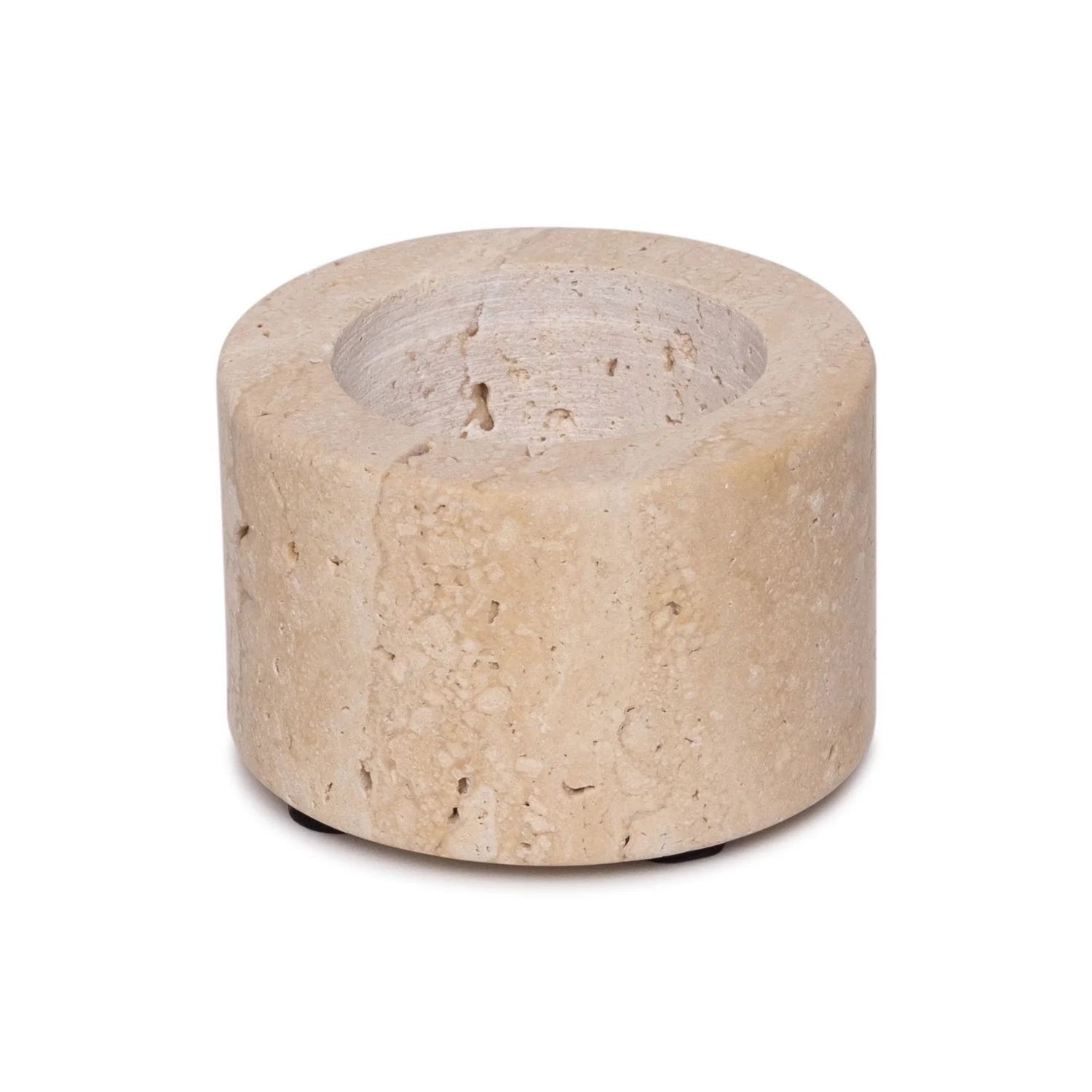 Travertine waxinelichthouder S Ø6x4cm