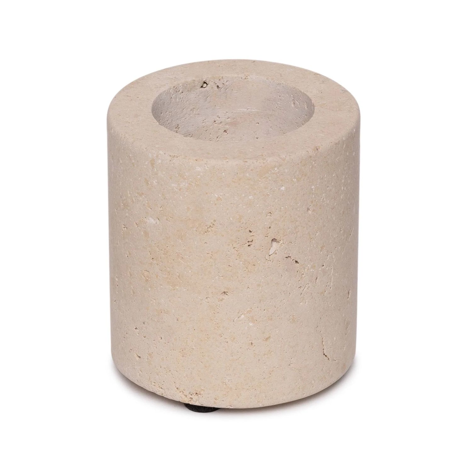 Travertine waxinelichthouder M Ø6x7cm