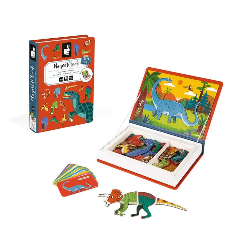 Janod - Magneetboek - Dinosaurus
