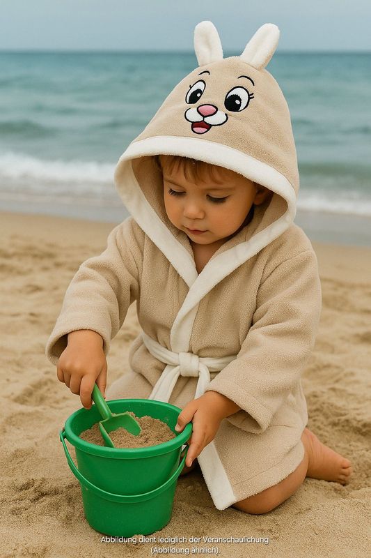 Kinderbademantel Beige