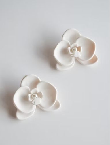 Clay Flower Bridal earring