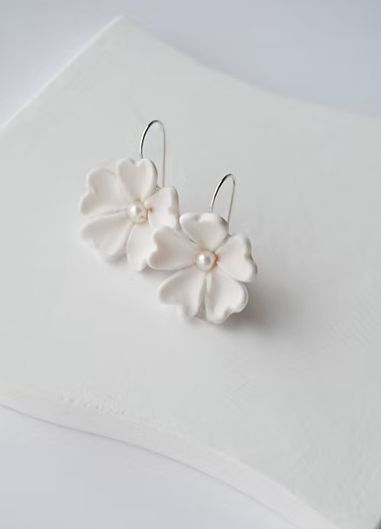 Clay Flower Bridal earring