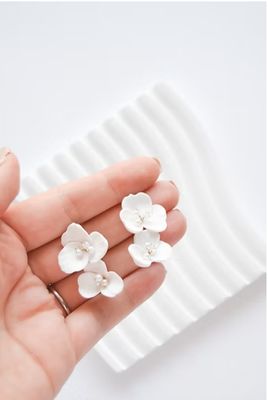 Clay Flower Bridal earring