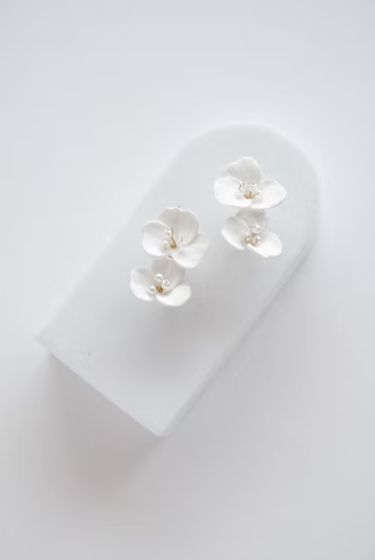 Clay Flower Bridal earring
