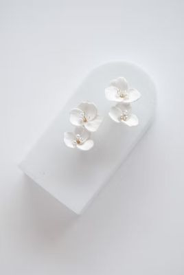 Clay Flower Bridal earring