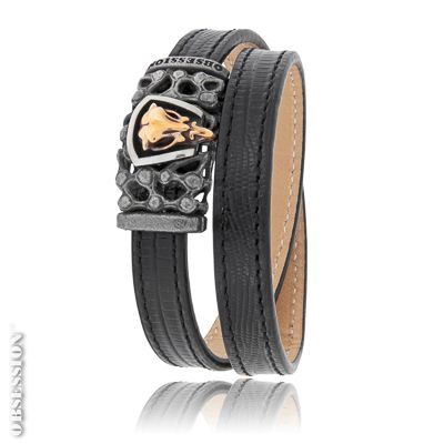 Lederarmband, Mikrokosmos mit Schädel