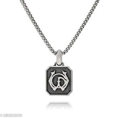 Anhänger mit Kette, Monogramm