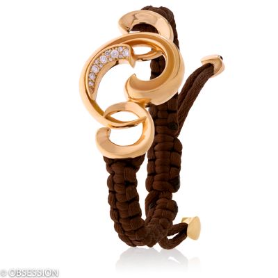 Makramee-Armband, Gipsy mit Diamanten