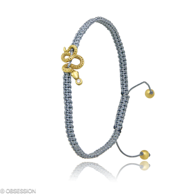 Ottergold Makramee-Armband in Gelbgold, mit einer Breite von mm, geeignet für einen Armumfang von 1…