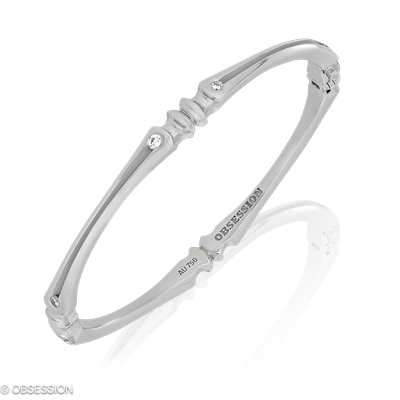 Gremlin Armreif in Weissgold, mit einer Breite von mm, geeignet für einen Armumfang von 165mm.