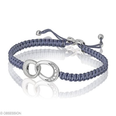 Unendliche Geschichte Makramee-Armband in Weissgold, mit einer Breite von mm, geeignet für einen Ar…