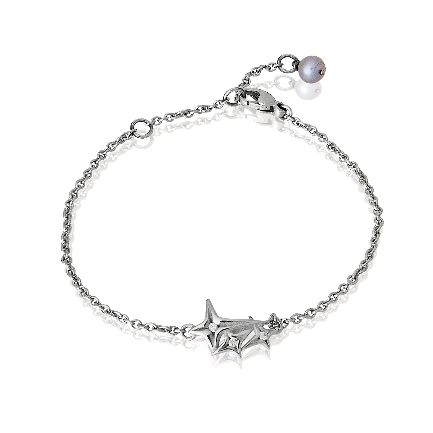 Milchstrasse Armkette in Weissgold, mit einer Breite von 2mm, geeignet für einen Armumfang von 170m…