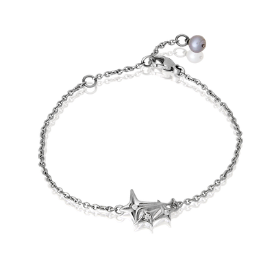 Milchstrasse Armkette in Weissgold, mit einer Breite von 2mm, geeignet für einen Armumfang von 170m…