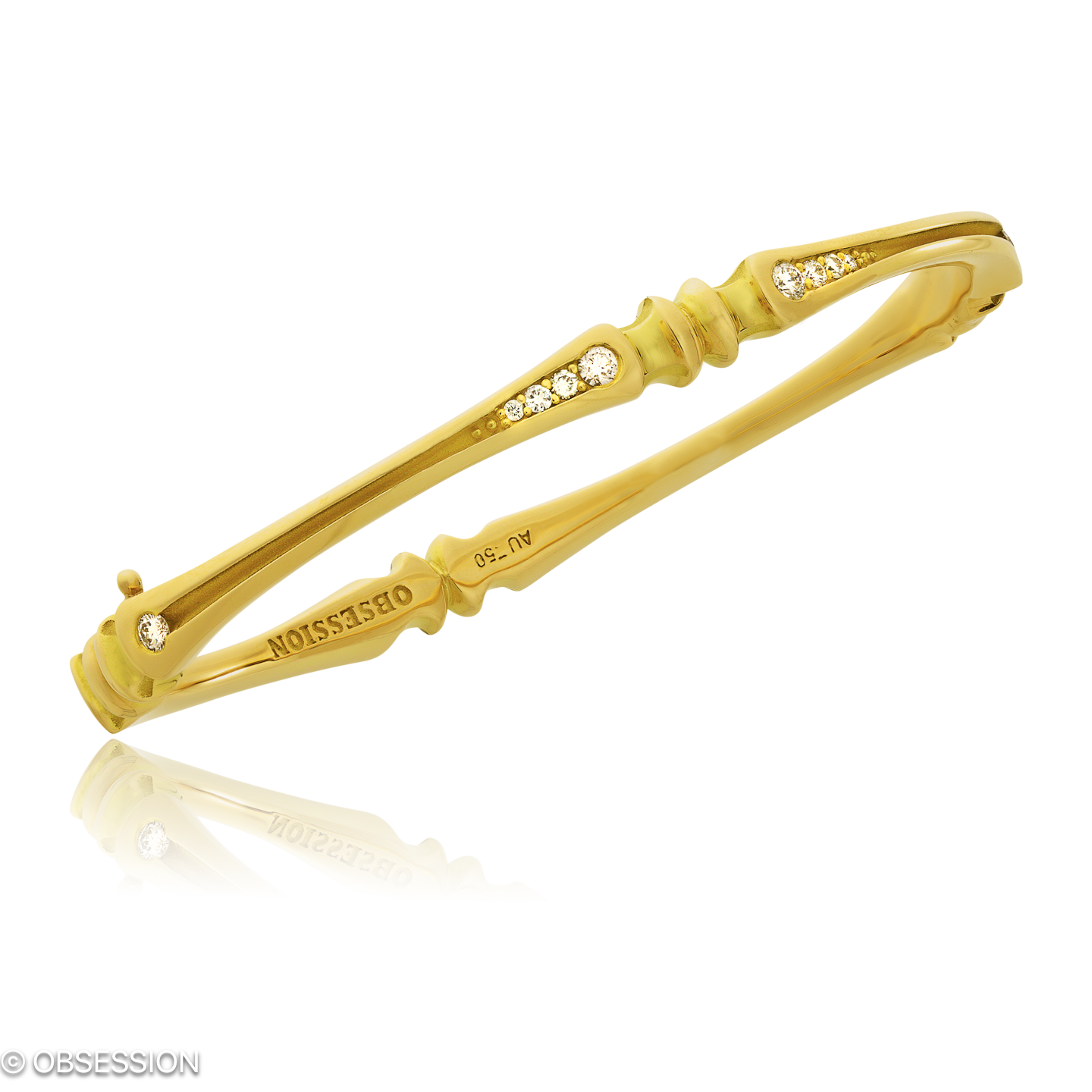 Gremlin Armreif in Gelbgold, mit einer Breite von mm, geeignet für einen Armumfang von 165mm.