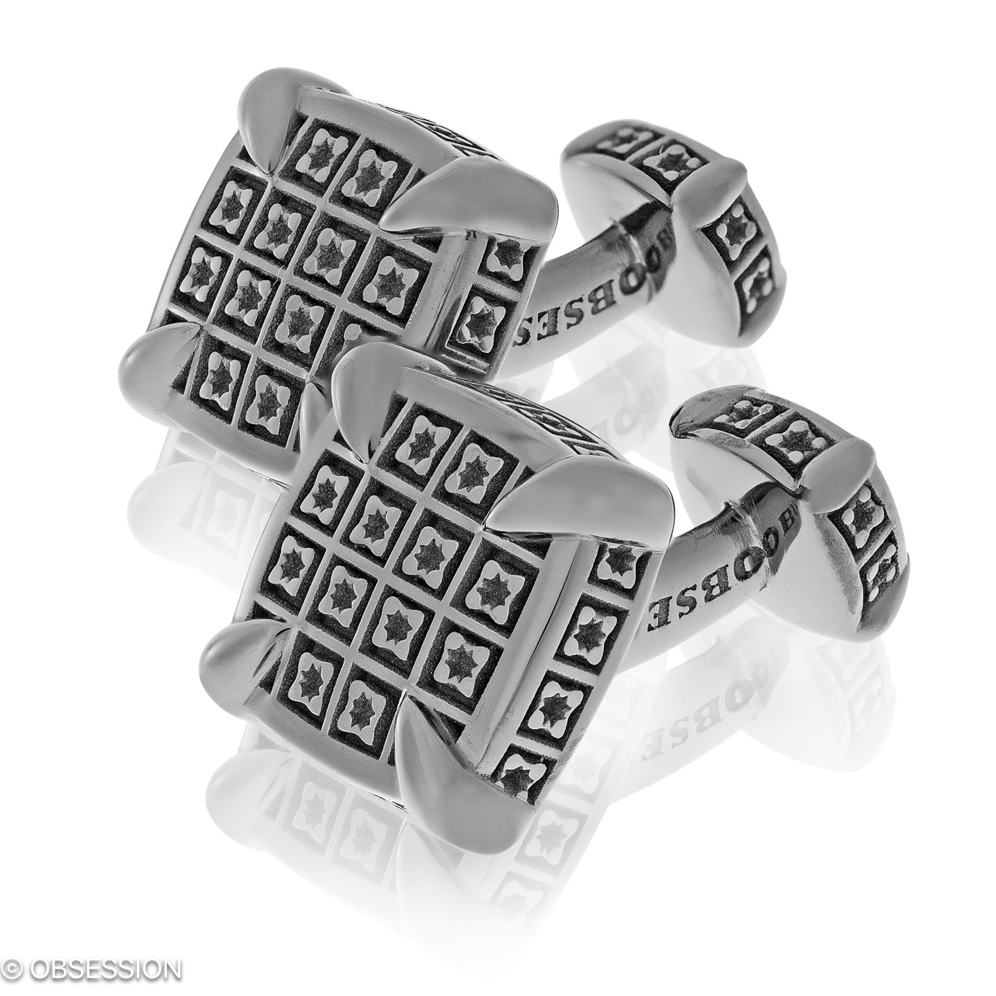 Matrix Manschettenknöpfe in Silber