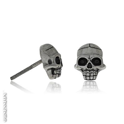 Ohrstecker, Memento mori mit Schädel