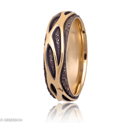 Partnerring Avalon in Rotgold, in der Ausführung ohne Edelsteine, ohne Brillanten