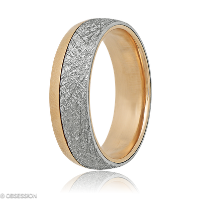 Partnerring Anniversary in Rotgold und Weissgold, in der Ausführung ohne Edelsteine, ohne Brillanten