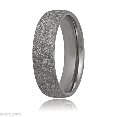 Anniversary Partnerring in Weissgold, mit einer Ringbreite von 6mm und einer Ringgrösse von 62