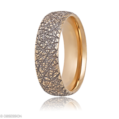 Anniversary Partnerring in Rotgold, mit einer Ringbreite von 7mm und einer Ringgrösse von 62
