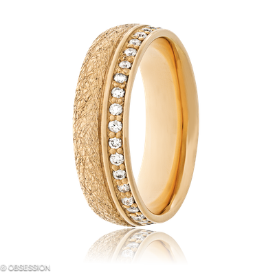 Partnerring Anniversary in Rotgold mit 37 Brillant H si