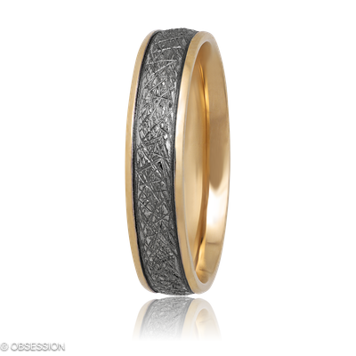 Anniversary Partnerring in Rotgold, mit einer Ringbreite von 5mm und einer Ringgrösse von 62